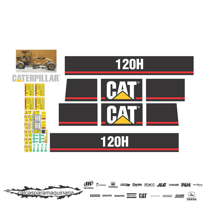 JUEGO DE CALCAS DE RESTAURACION PARA CAT 120H