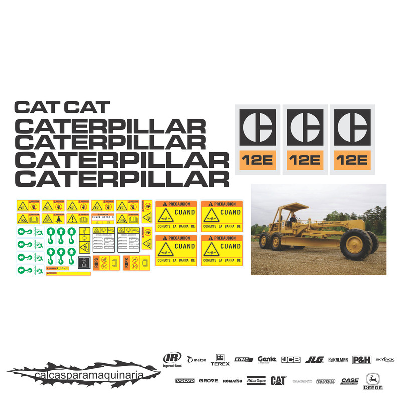 JUEGO DE CALCAS DE RESTAURACION PARA CAT 12E ANTI