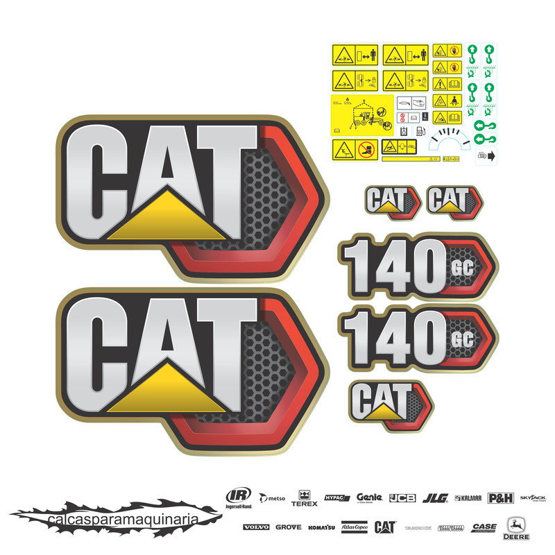 JUEGO DE CALCAS DE RESTAURACION PARA CAT 140GC PANAL