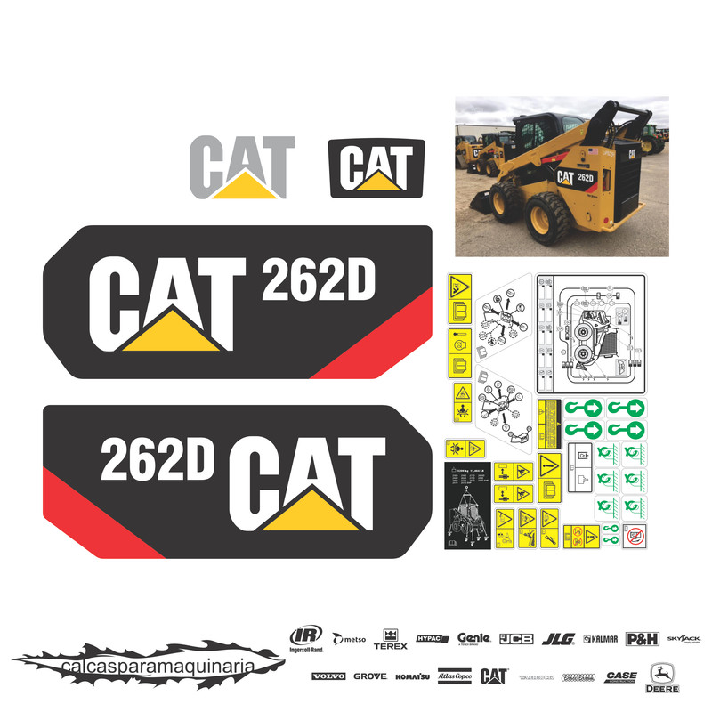 JUEGO DE CALCAS DE RESTAURACION PARA CAT 262D NVO