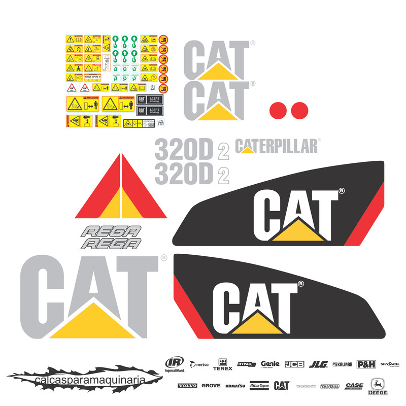 JUEGO DE CALCAS DE RESTAURACION PARA CAT 320D2