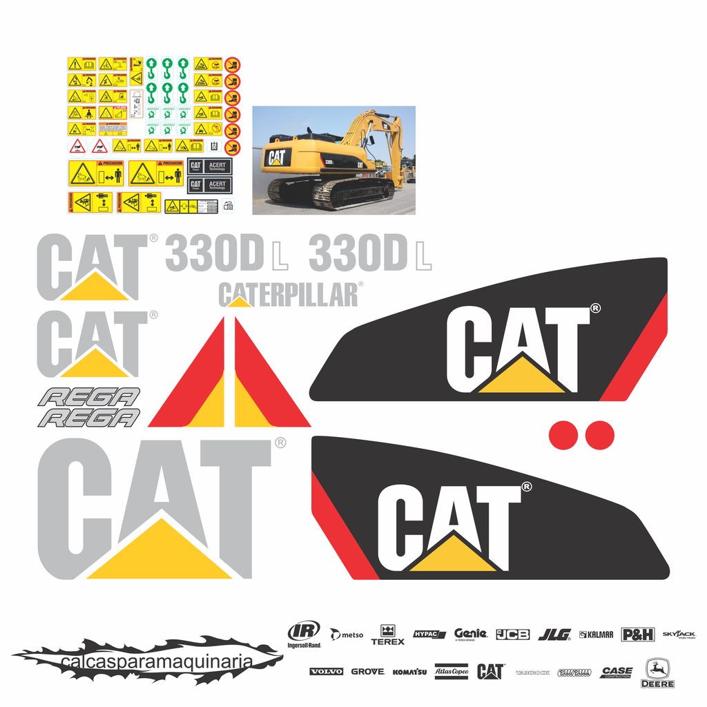 JUEGO DE CALCAS DE RESTAURACION PARA CAT 330DL NVO