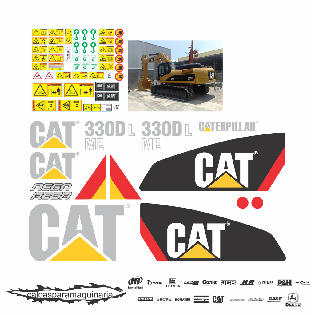 JUEGO DE CALCAS DE RESTAURACION PARA CAT 330DLME NVO