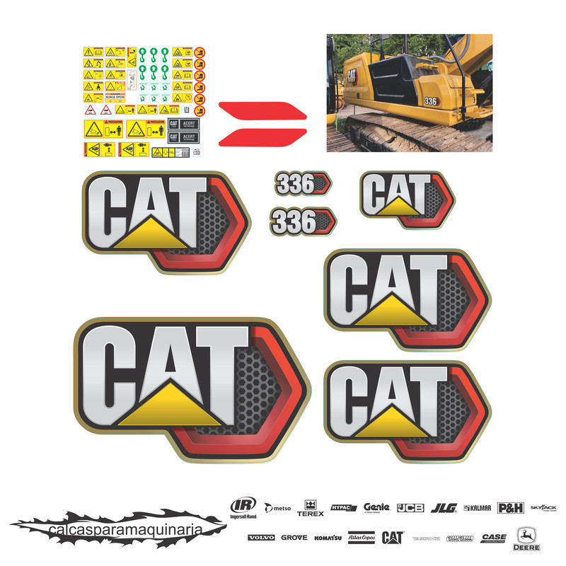 JUEGO DE CALCAS DE RESTAURACION PARA CAT 336 PANAL