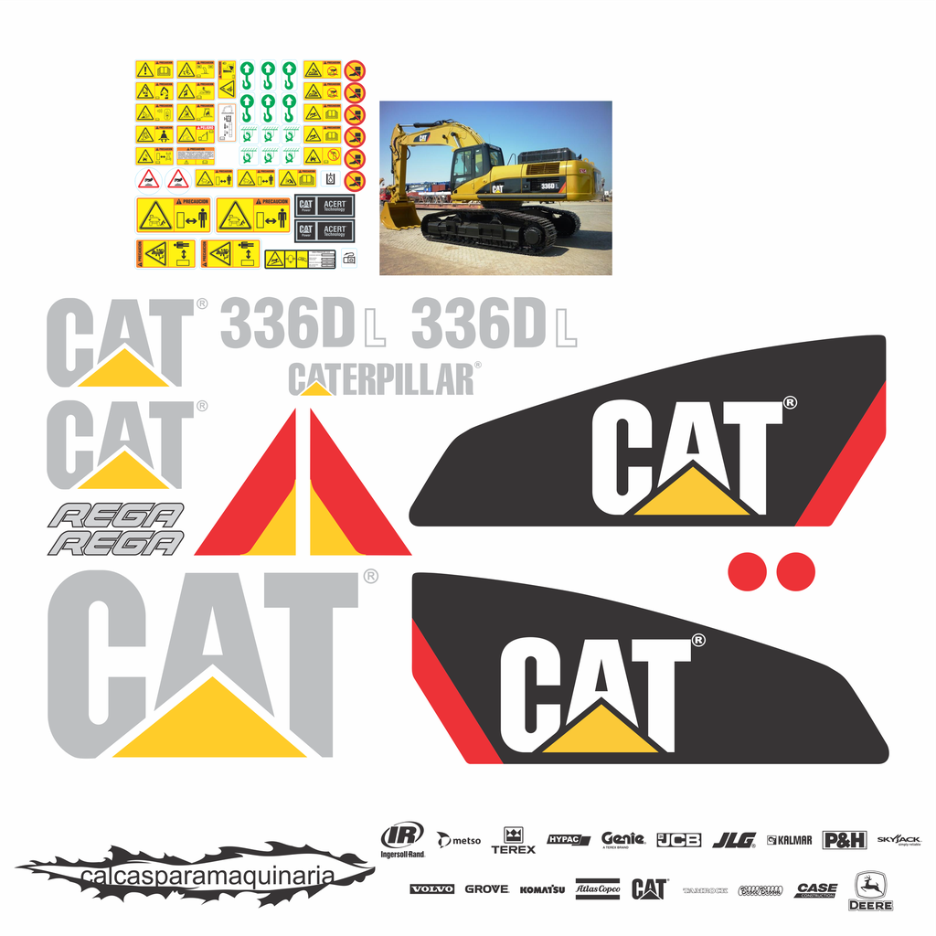 JUEGO DE CALCAS DE RESTAURACION PARA CAT 336DL NVO