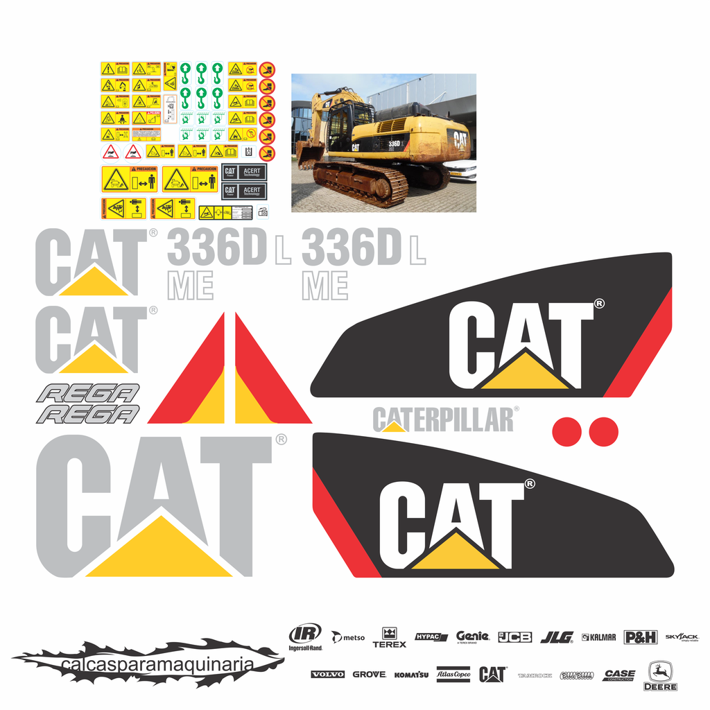 JUEGO DE CALCAS DE RESTAURACION PARA CAT 336DLME NVO