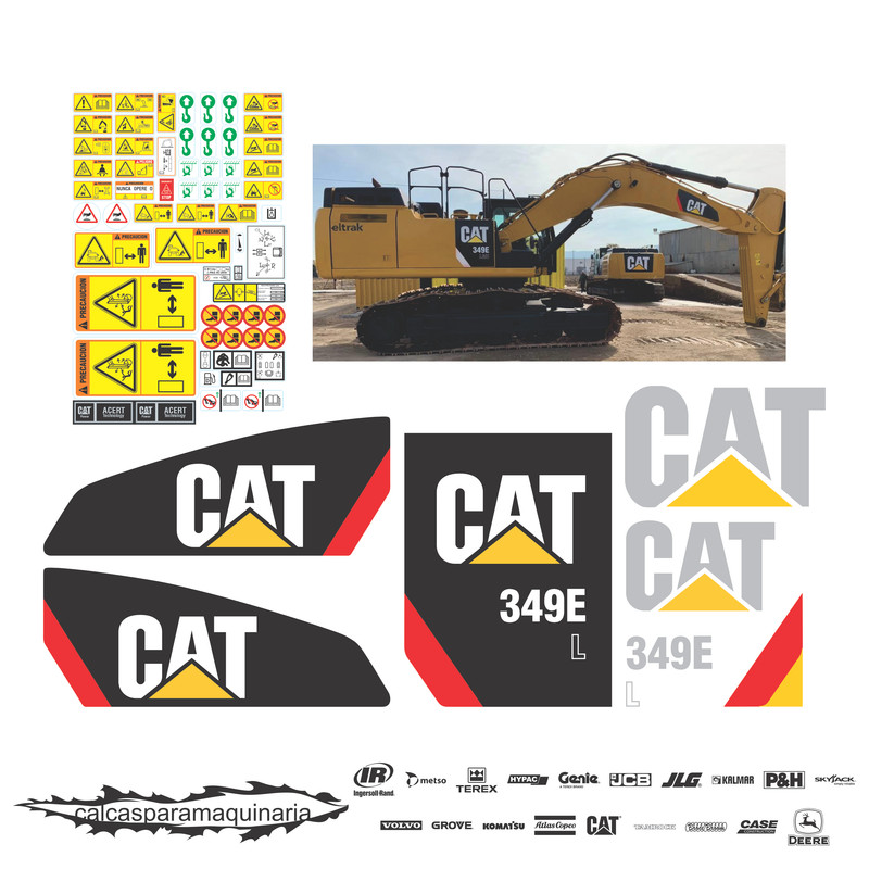 JUEGO DE CALCAS DE RESTAURACION PARA CAT 349EL NVO
