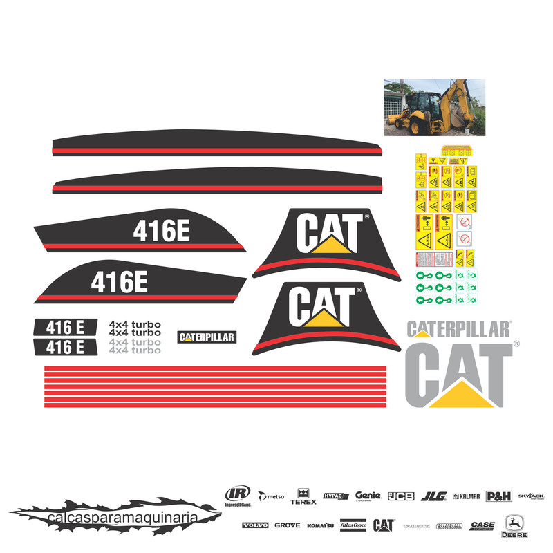 JUEGO DE CALCAS DE RESTAURACION PARA CAT 416E