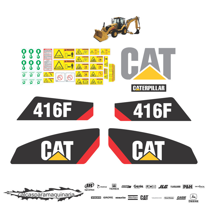 JUEGO DE CALCAS DE RESTAURACION PARA CAT 416F