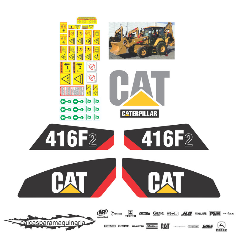 JUEGO DE CALCAS DE RESTAURACION PARA CAT 416F2
