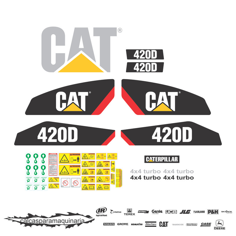 JUEGO DE CALCAS DE RESTAURACION PARA CAT 420D NVO