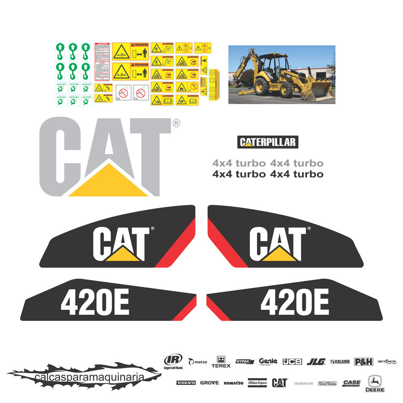 JUEGO DE CALCAS DE RESTAURACION PARA CAT 420E NVO