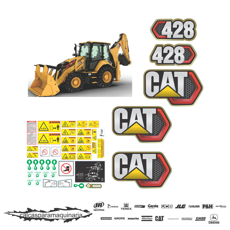 JUEGO DE CALCAS DE RESTAURACION PARA CAT 428 PANAL