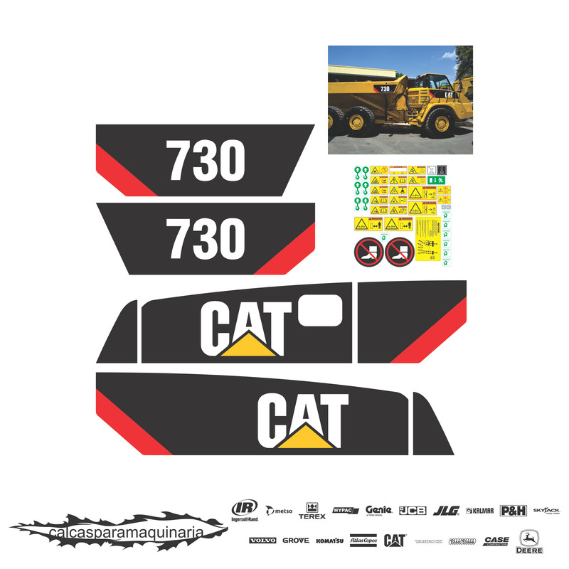 JUEGO DE CALCAS DE RESTAURACION PARA CAT 730 NVO