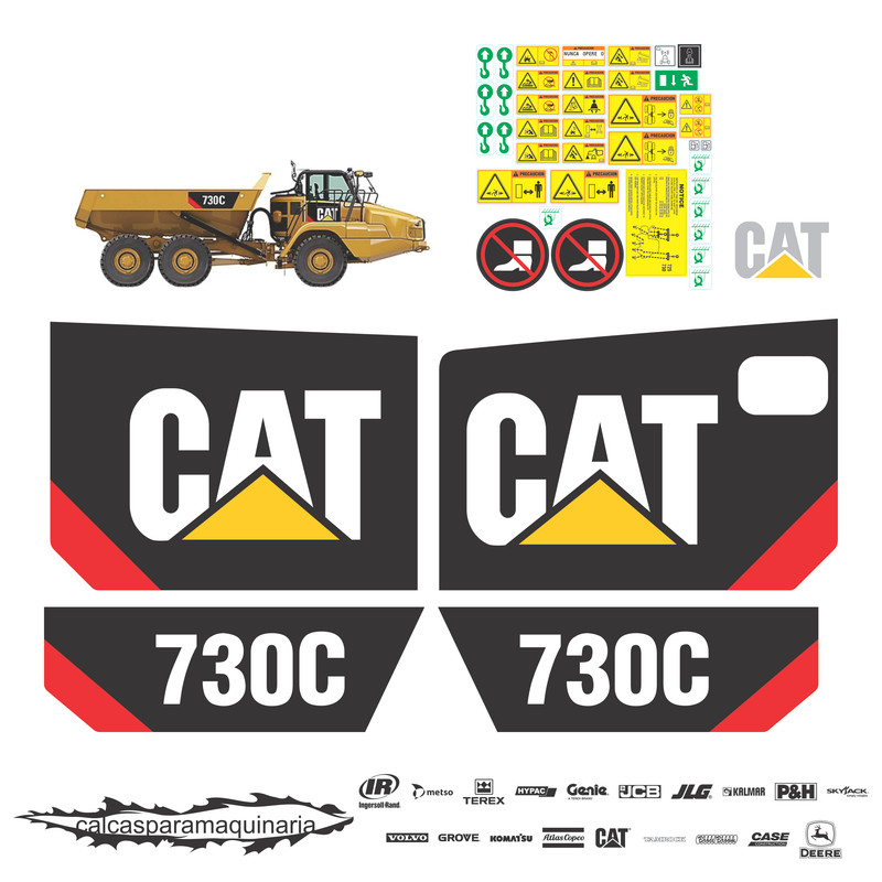 JUEGO DE CALCAS DE RESTAURACION PARA CAT 730C NVO