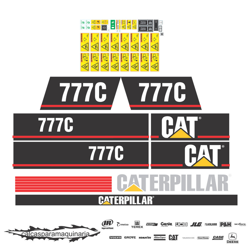 JUEGO DE CALCAS DE RESTAURACION PARA CAT 777C