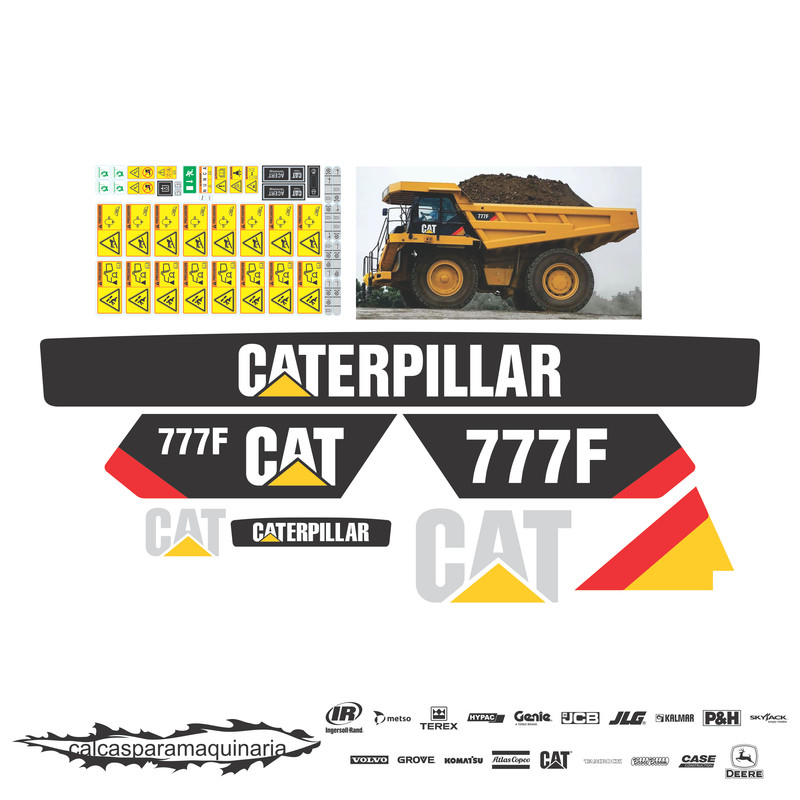 JUEGO DE CALCAS DE RESTAURACION PARA CAT 777F NVO