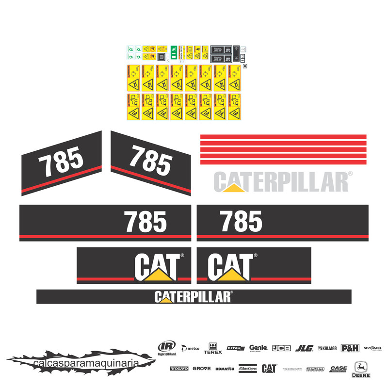 JUEGO DE CALCAS DE RESTAURACION PARA CAT 785
