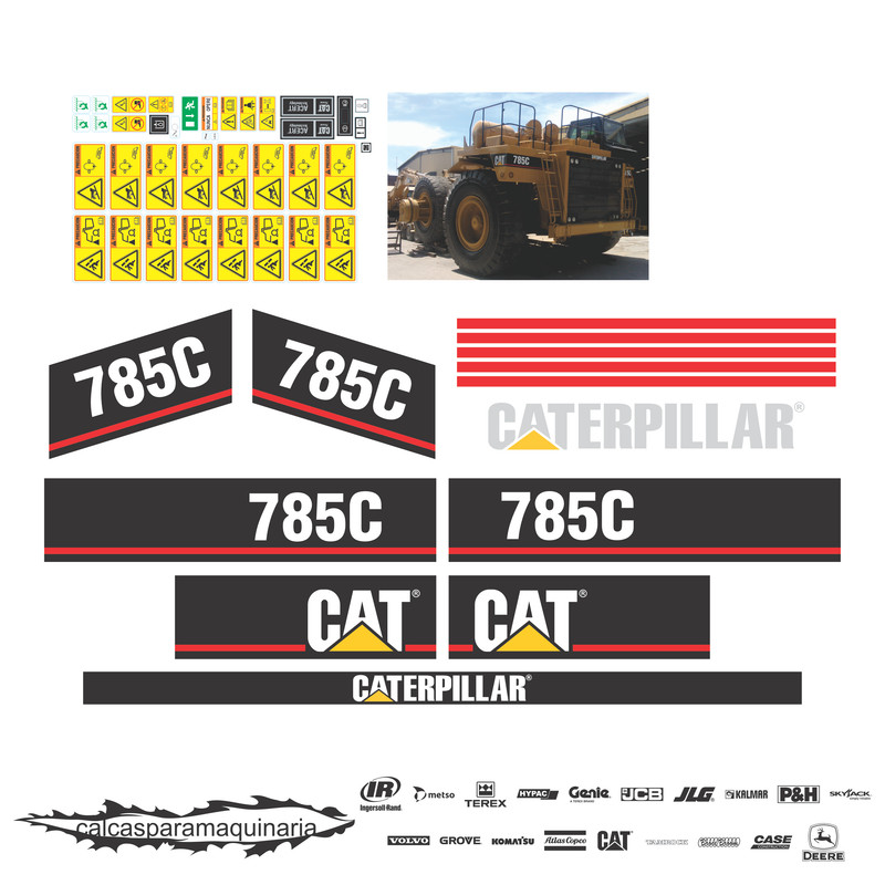 JUEGO DE CALCAS DE RESTAURACION PARA CAT 785C