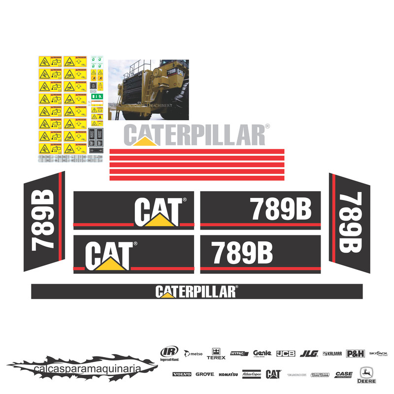 JUEGO DE CALCAS DE RESTAURACION PARA CAT 789B VJO