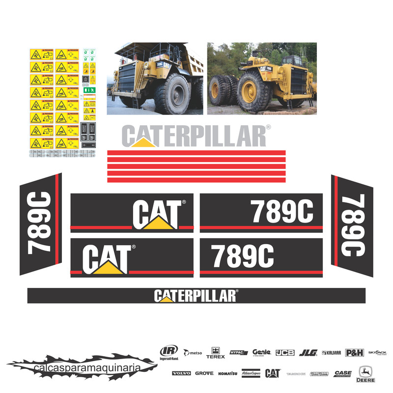 JUEGO DE CALCAS DE RESTAURACION PARA CAT 789C VJO