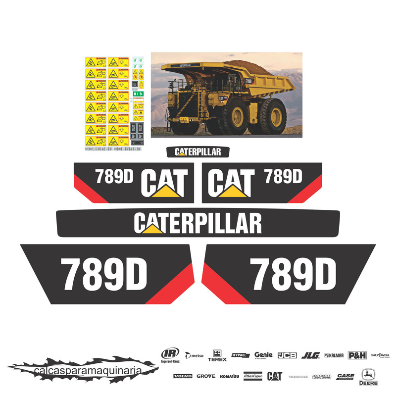 JUEGO DE CALCAS DE RESTAURACION PARA CAT 789D NVO