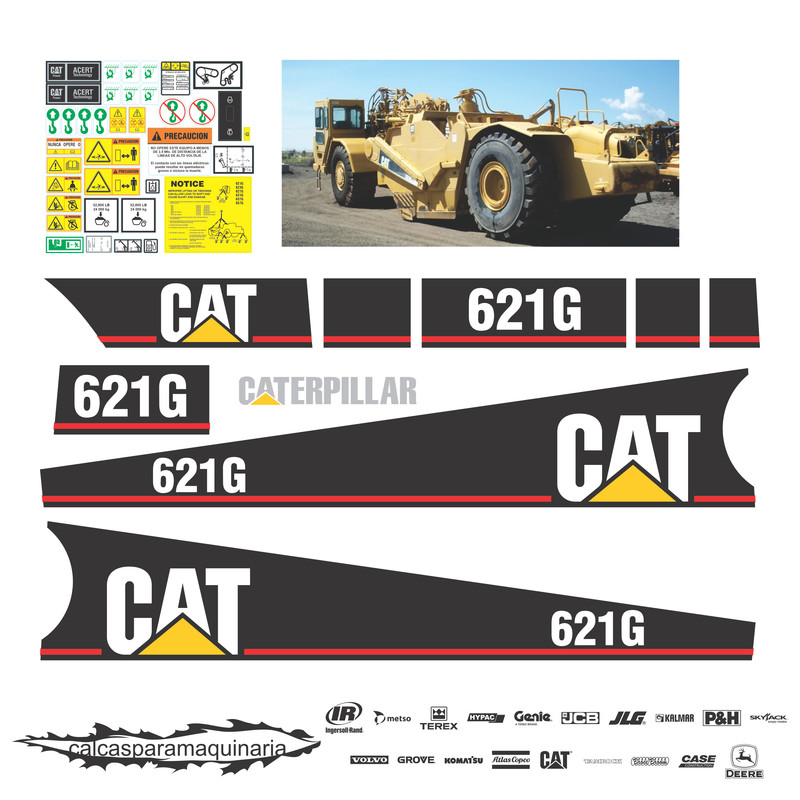 JUEGO DE CALCAS DE RESTAURACION PARA CAT 621G SCRAPER