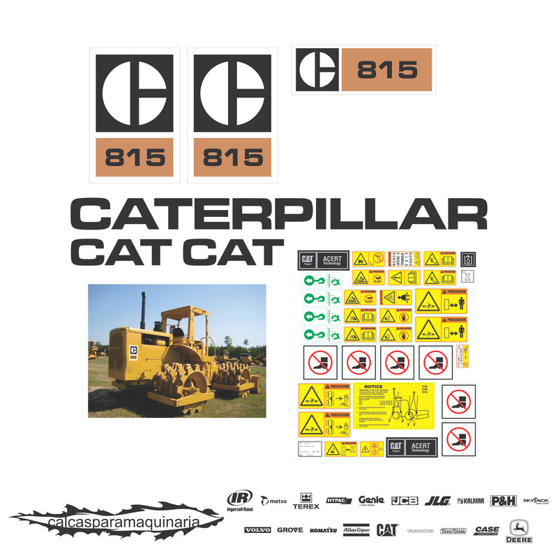 JUEGO DE CALCAS DE RESTAURACION PARA CAT 815 ANTI