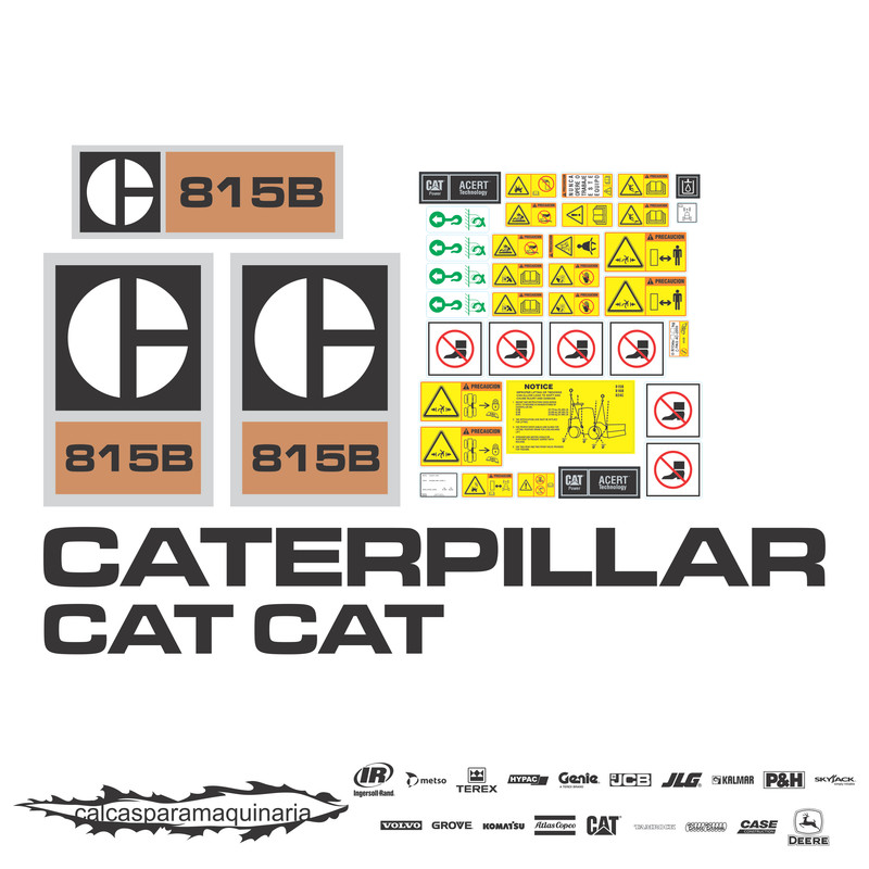 JUEGO DE CALCAS DE RESTAURACION PARA CAT 815B ANTI