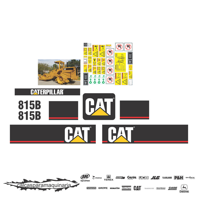 JUEGO DE CALCAS DE RESTAURACION PARA CAT 815B VJO