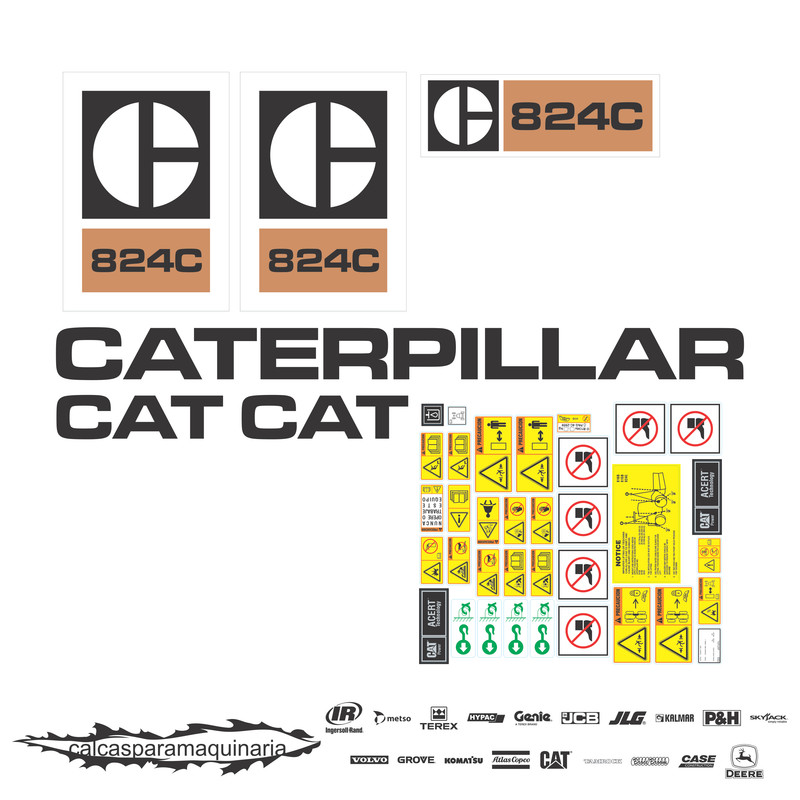JUEGO DE CALCAS DE RESTAURACION PARA CAT 824C ANTI