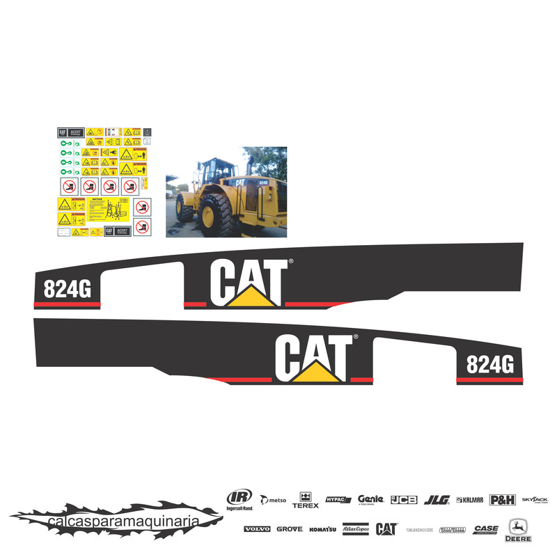 JUEGO DE CALCAS DE RESTAURACION PARA CAT 824G CURVO