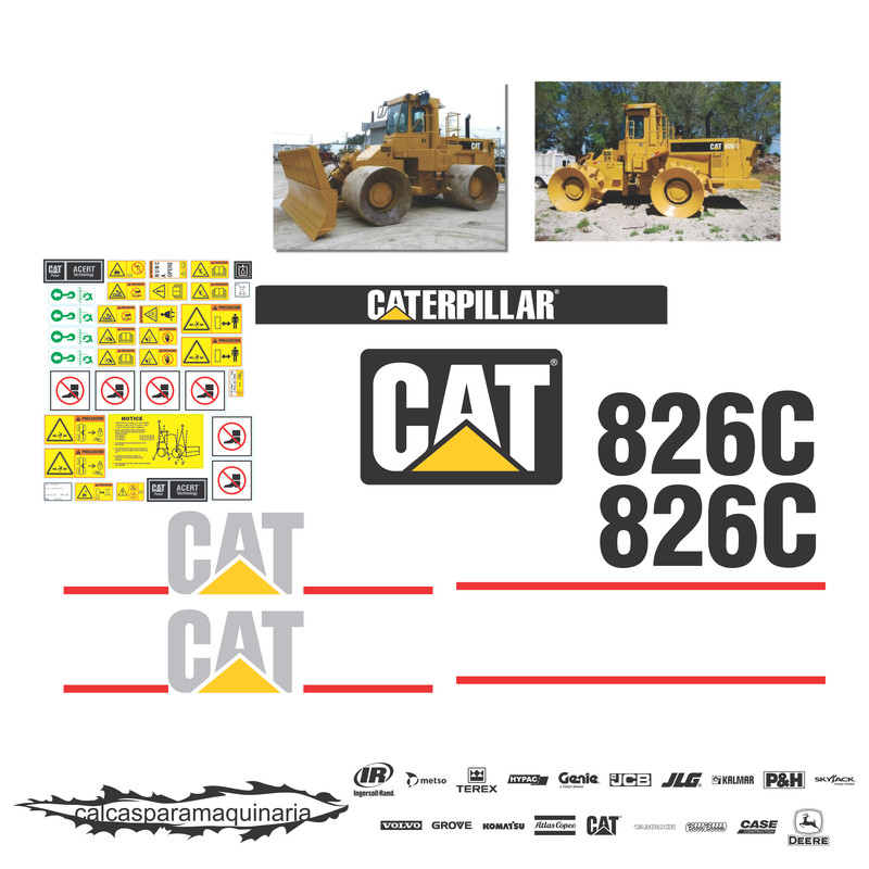 JUEGO DE CALCAS DE RESTAURACION PARA CAT 826C