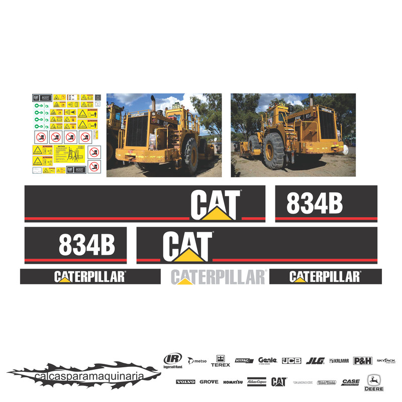 JUEGO DE CALCAS DE RESTAURACION PARA CAT 834B VJO