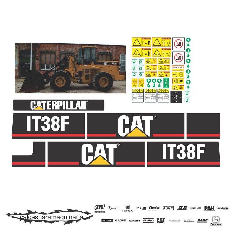 JUEGO DE CALCAS DE RESTAURACION PARA CAT IT38F VJO