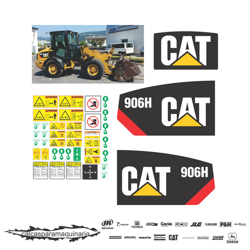 JUEGO DE CALCAS DE RESTAURACION PARA CAT 906H NVO