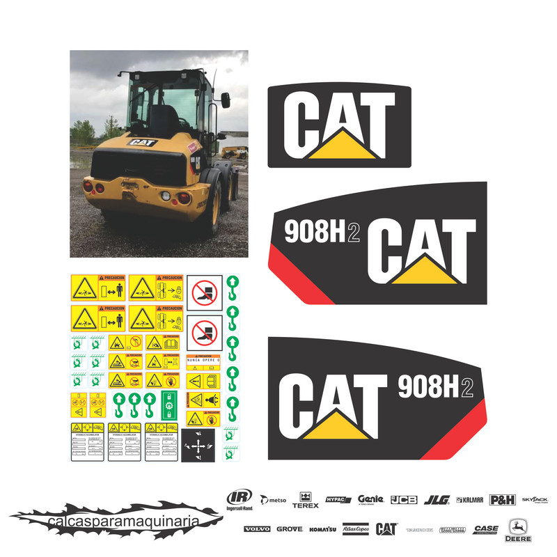 JUEGO DE CALCAS DE RESTAURACION PARA CAT 908H2 NVO