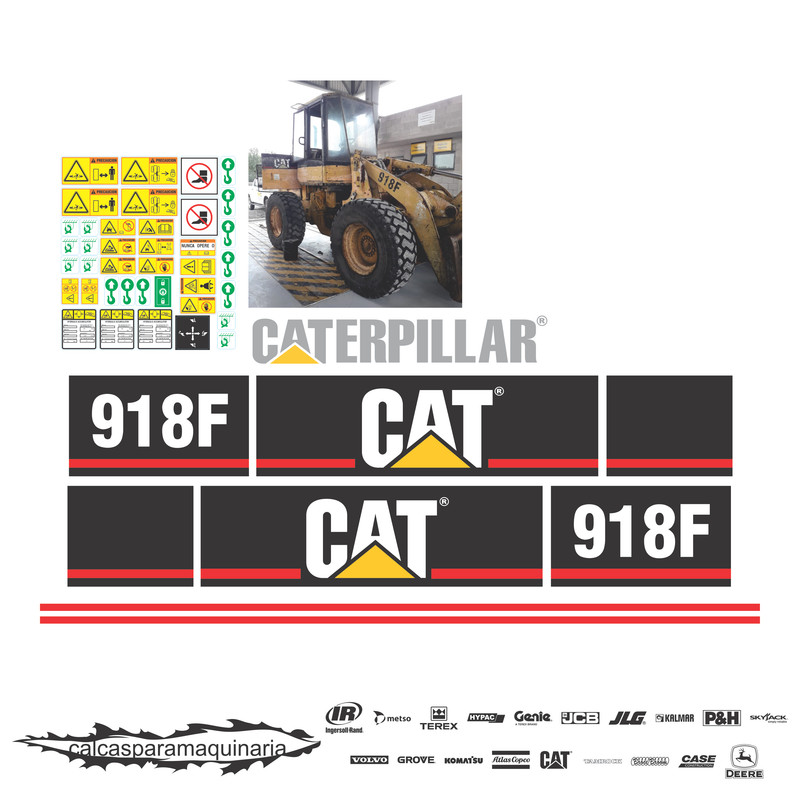 JUEGO DE CALCAS DE RESTAURACION PARA CAT 918F VJO
