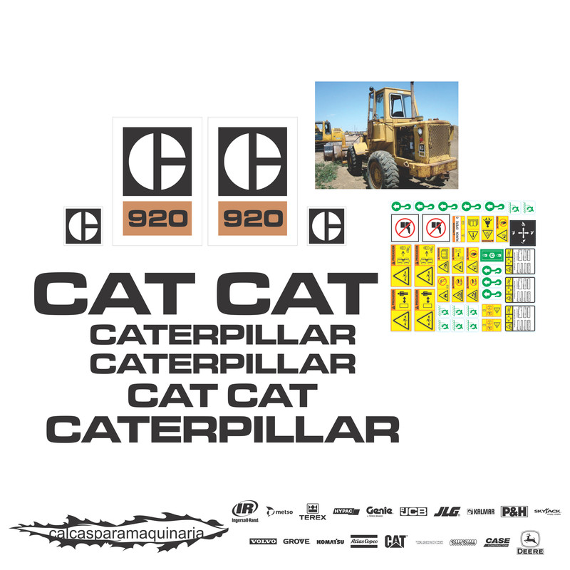 JUEGO DE CALCAS DE RESTAURACION PARA CAT 920 ANTI