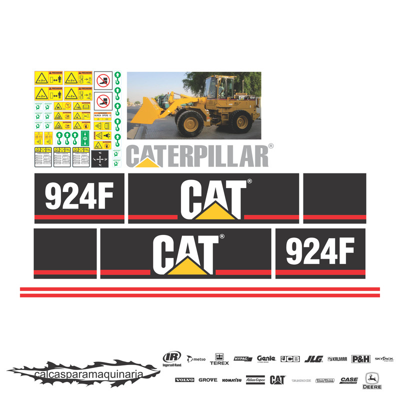 JUEGO DE CALCAS DE RESTAURACION PARA CAT 924F VJO