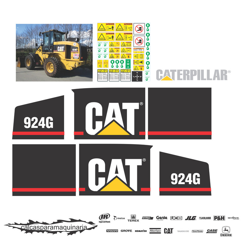 JUEGO DE CALCAS DE RESTAURACION PARA CAT 924G VJO