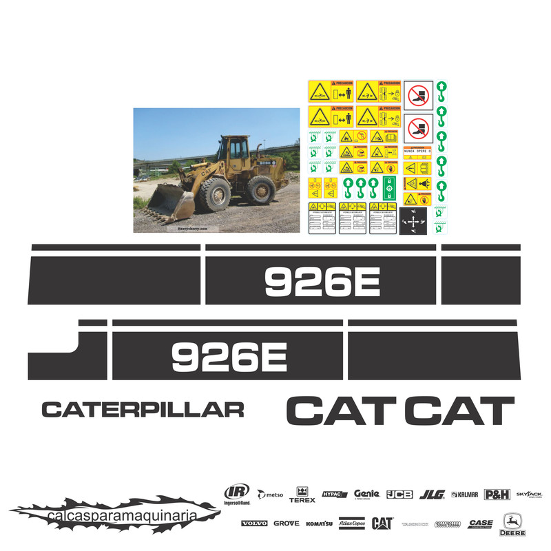 JUEGO DE CALCAS DE RESTAURACION PARA CAT 926E VJO 2 