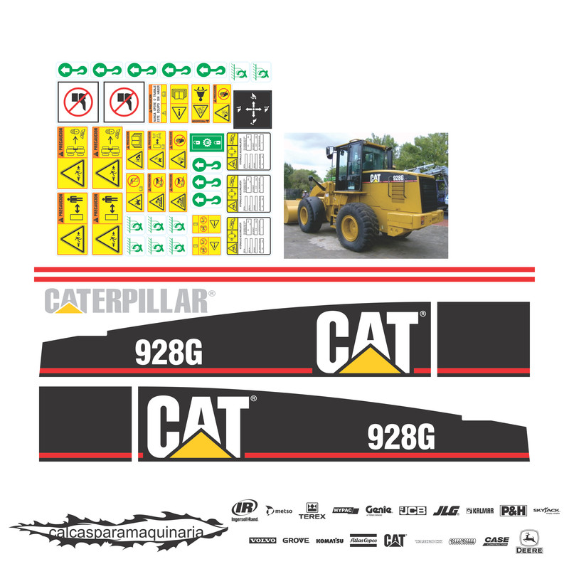 JUEGO DE CALCAS DE RESTAURACION PARA CAT 928G VJO