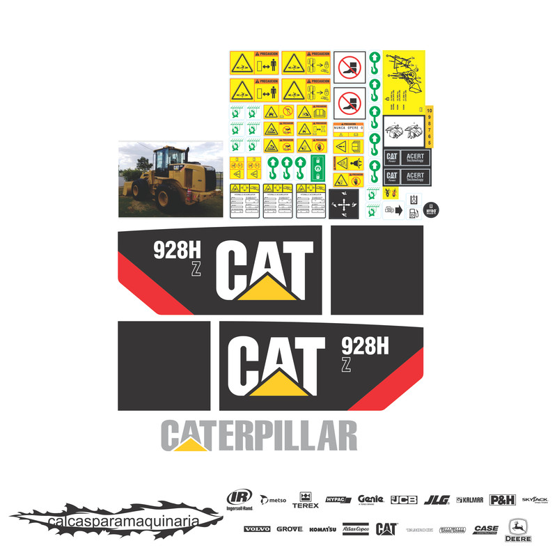 JUEGO DE CALCAS DE RESTAURACION PARA CAT 928HZ NVO