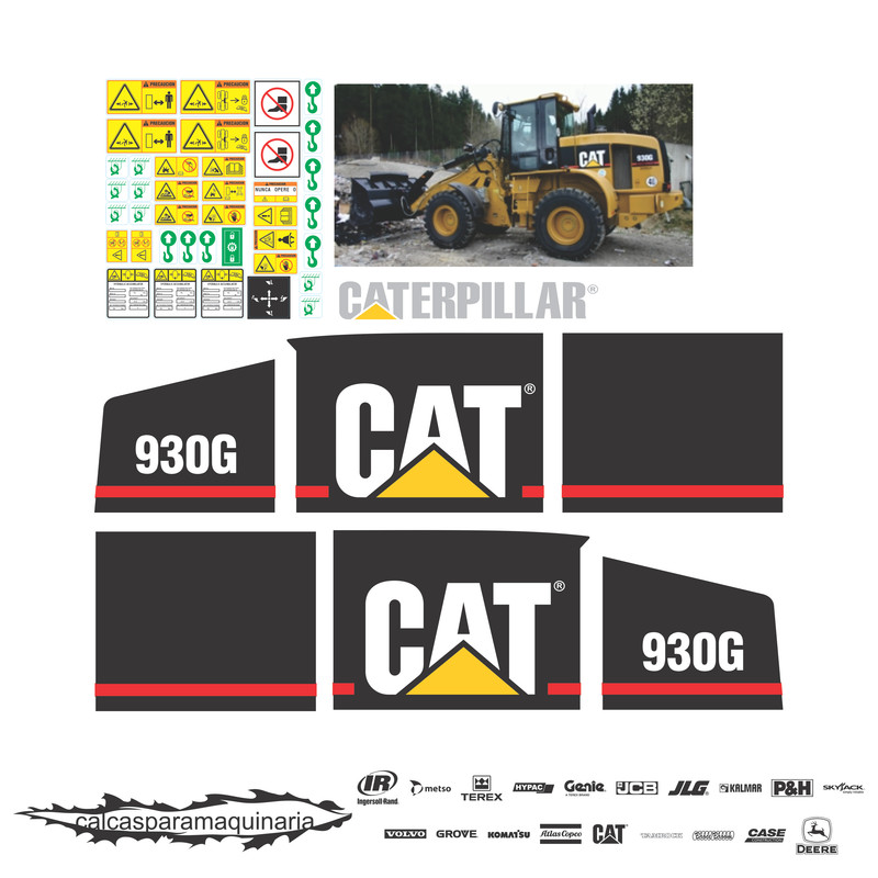 JUEGO DE CALCAS DE RESTAURACION PARA CAT 930 G SECCIONADA