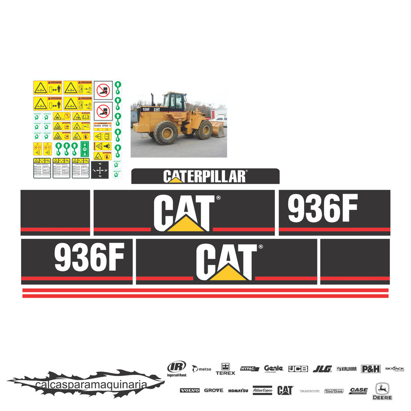 JUEGO DE CALCAS DE RESTAURACION PARA CAT 936F VJO