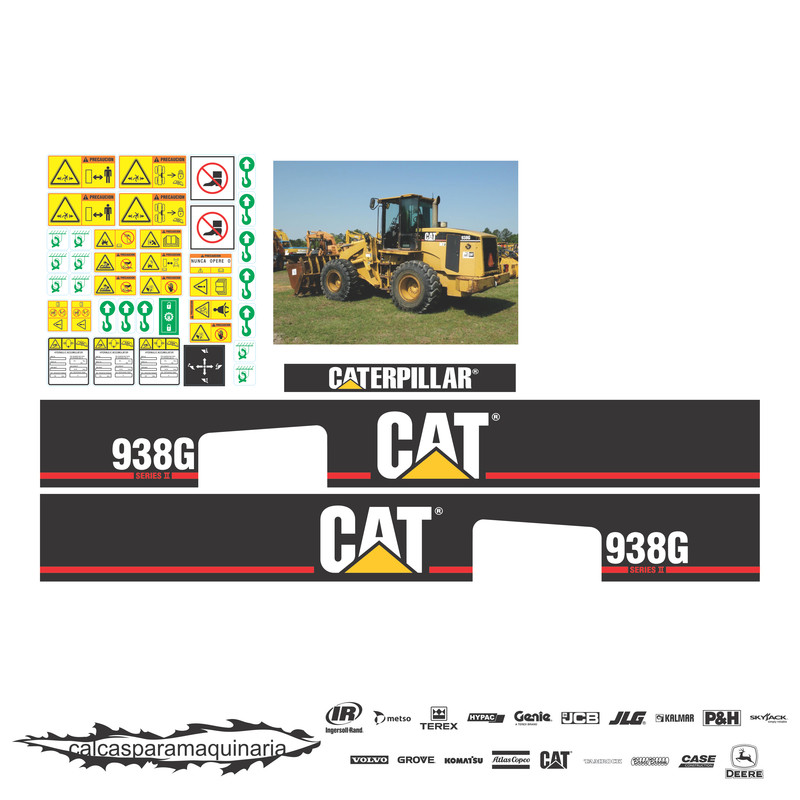 JUEGO DE CALCAS DE RESTAURACION PARA CAT 938G VJO