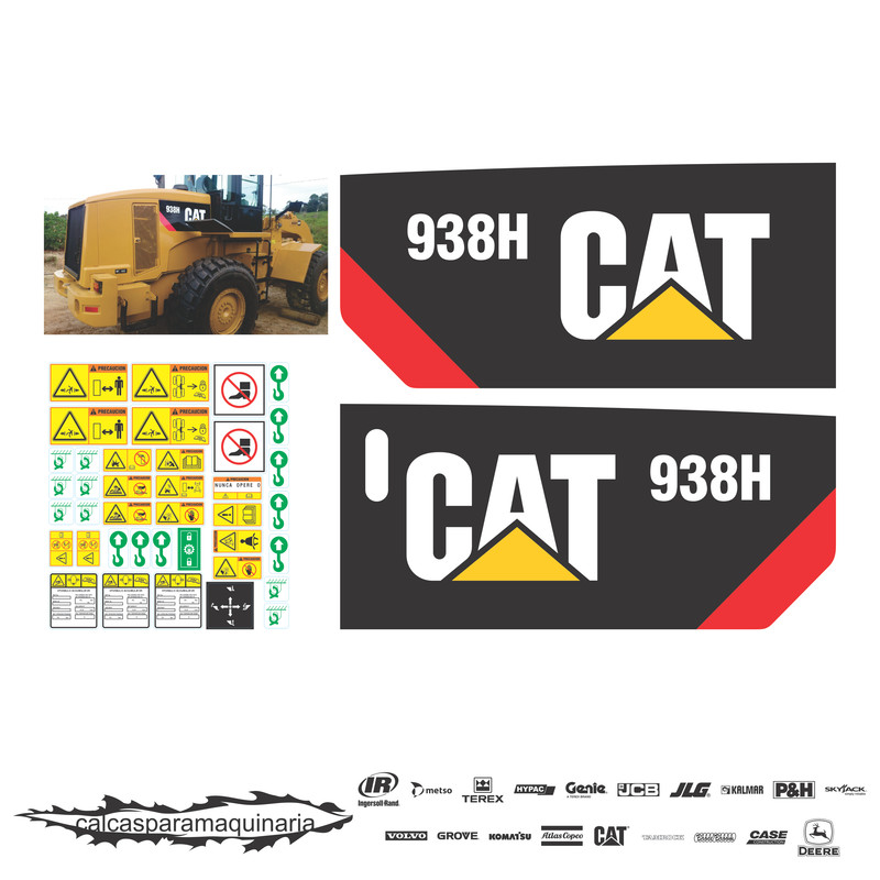JUEGO DE CALCAS DE RESTAURACION PARA CAT 938H NVO