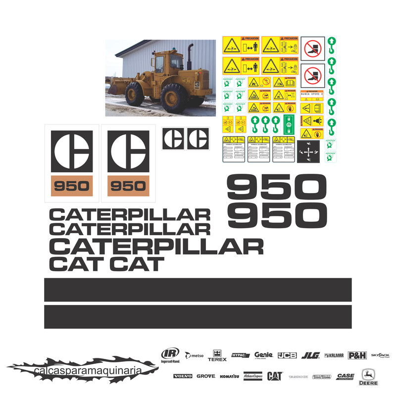 JUEGO DE CALCAS DE RESTAURACION PARA CAT 950 ANTI