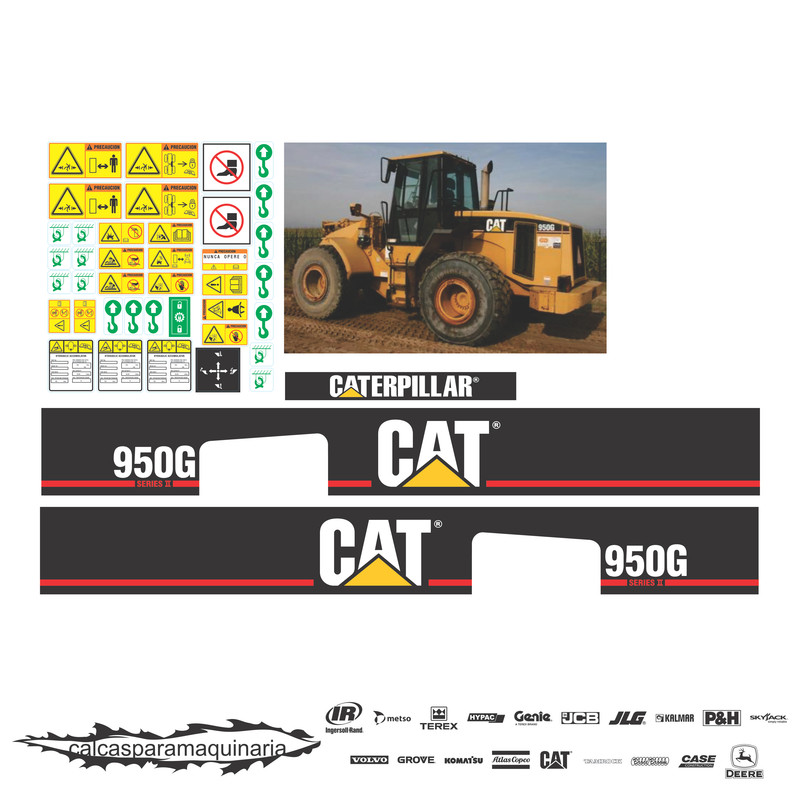 JUEGO DE CALCAS DE RESTAURACION PARA CAT 950GS2 VJO